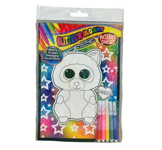 Nuevo-Glitter Glo Art  - Mapache