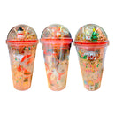Vaso con popote de Navidad (Disenos Mix)