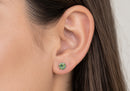 Arete de Poste con Cristal SWAROVSKI Chrysolite 6 mm