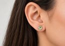 Arete de Poste con Cristal SWAROVSKI Chrysolite 10 mm