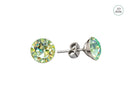 Arete de Poste con Cristal SWAROVSKI Chrysolite 10 mm
