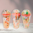 Vaso con popote de Navidad (Disenos Mix)