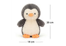 Peluche Peludito en Forma de Pinguino Gris
