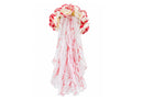 Diadema de Halloween con Velo y Flores Blancas con Sangre