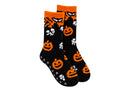 Nuevo-Calcetines fuzzy halloween calabazas negro con naranja