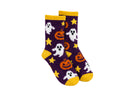 Nuevo-Calcetines fuzzy halloween fantasmas morado con blanco