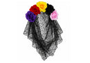 Nuevo-Diadema halloween catrina con velo (Variedad de Colores)