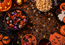 Nuevo-Confetti de calabazas negro y naranja Halloween