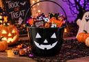 Calabaza para Dulces Halloween Grande Negra/Morada/Naranja