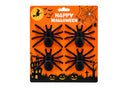 Set Arañas de plastico color negro 4 pzs