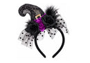Diadema de Halloween con Gorro de Bruja y Plumas (Variedad de Diseños)