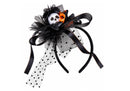 Diadema Halloween Calavera con Velo Negro