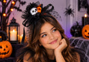 Diadema Halloween Calavera con Velo Negro