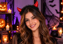 Diadema Halloween Cuernos de Diablito Rojo Metálico