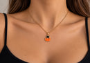 Nuevo-Collar de saga halloween calabaza con gato