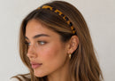 Diadama Delgada Animal Print Amarilla