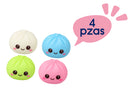 Squeeze Dumpling Mud Bandeja con 4 piezas de 5.5 cm