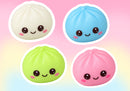 Squeeze Dumpling Mud Bandeja con 4 piezas de 5.5 cm