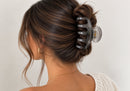 Pinza para Cabello en Forma de Pulpo color Gris Oscuro Traslucido 9cm