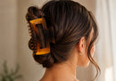 Pinza para Cabello en Forma de Rectangular Carey 10cm