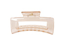 Pinza para Cabello en Forma de Rectangular Beige 10cm