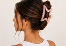 Pinza para Cabello en Forma de Estrella Rosa 11cm