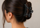 Pinza para Cabello en Forma de Estrella Gris Oscuro 11cm