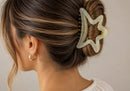 Pinza para Cabello en Forma de Estrella Gris Claro 11cm