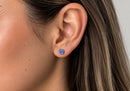 Arete de Poste con Cristal SWAROVSKI Light Sapphire 6 mm
