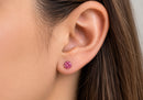 Arete de Poste con Cristal SWAROVSKI Rose 6 mm