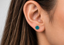 Arete de Poste con Cristal SWAROVSKI Blue Zircon 10 mm