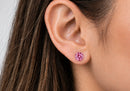 Arete de Poste con Cristal SWAROVSKI Rose 10 mm