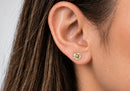 Arete de Poste con Cristal SWAROVSKI Golden Shadow 10 mm