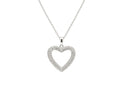 Frau Elegance Collar Corazon con Zirconia Plateado