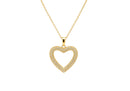 Frau Elegance Collar Corazon con Zirconia Dorado