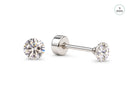 Arete de Poste con Cristal SWAROVSKI Crystal 4 mm