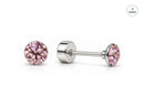 Arete de Poste con Cristal SWAROVSKI Light Rose 4 mm