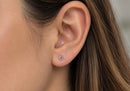 Arete de Poste con Cristal SWAROVSKI Light Rose 4 mm