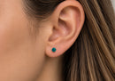 Arete de Poste con Cristal SWAROVSKI Blue Zircon 4 mm
