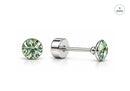 Arete de Poste con Cristal SWAROVSKI Chrysolite 4 mm