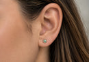 Arete de Poste con Cristal SWAROVSKI Chrysolite 4 mm