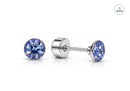 Arete de Poste con Cristal SWAROVSKI Light Sapphire 4 mm
