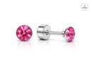 Arete de Poste con Cristal SWAROVSKI Rose 4 mm