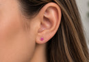 Arete de Poste con Cristal SWAROVSKI Rose 4 mm