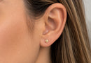Arete de Poste con Cristal SWAROVSKI Golden Shadow 4 mm