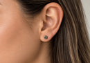 Arete de Poste con Cristal SWAROVSKI Black Diamond 6 mm