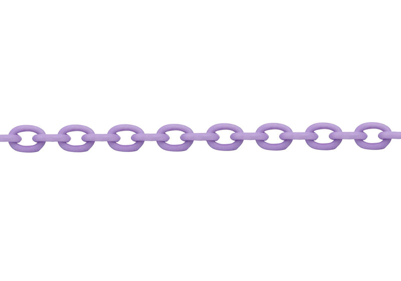 Cadena de acrílico color lila eslabón de 9x5mm