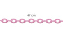 Cadena de acrílico color rosa pastel eslabón de 9x5mm