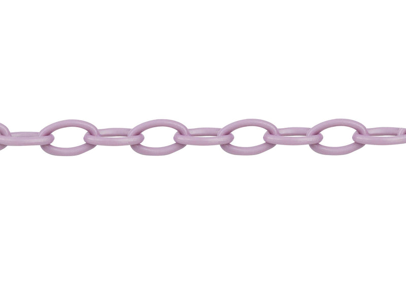 Cadena de acrílico color lila eslabón de 9x13mm