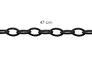Cadena de acrílico color negro eslabón de 9x13mm